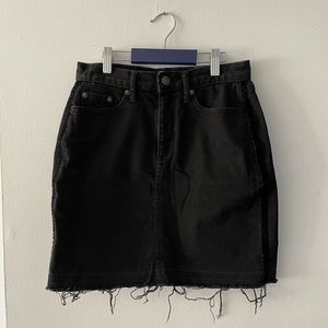 High waisted denim miniskirt